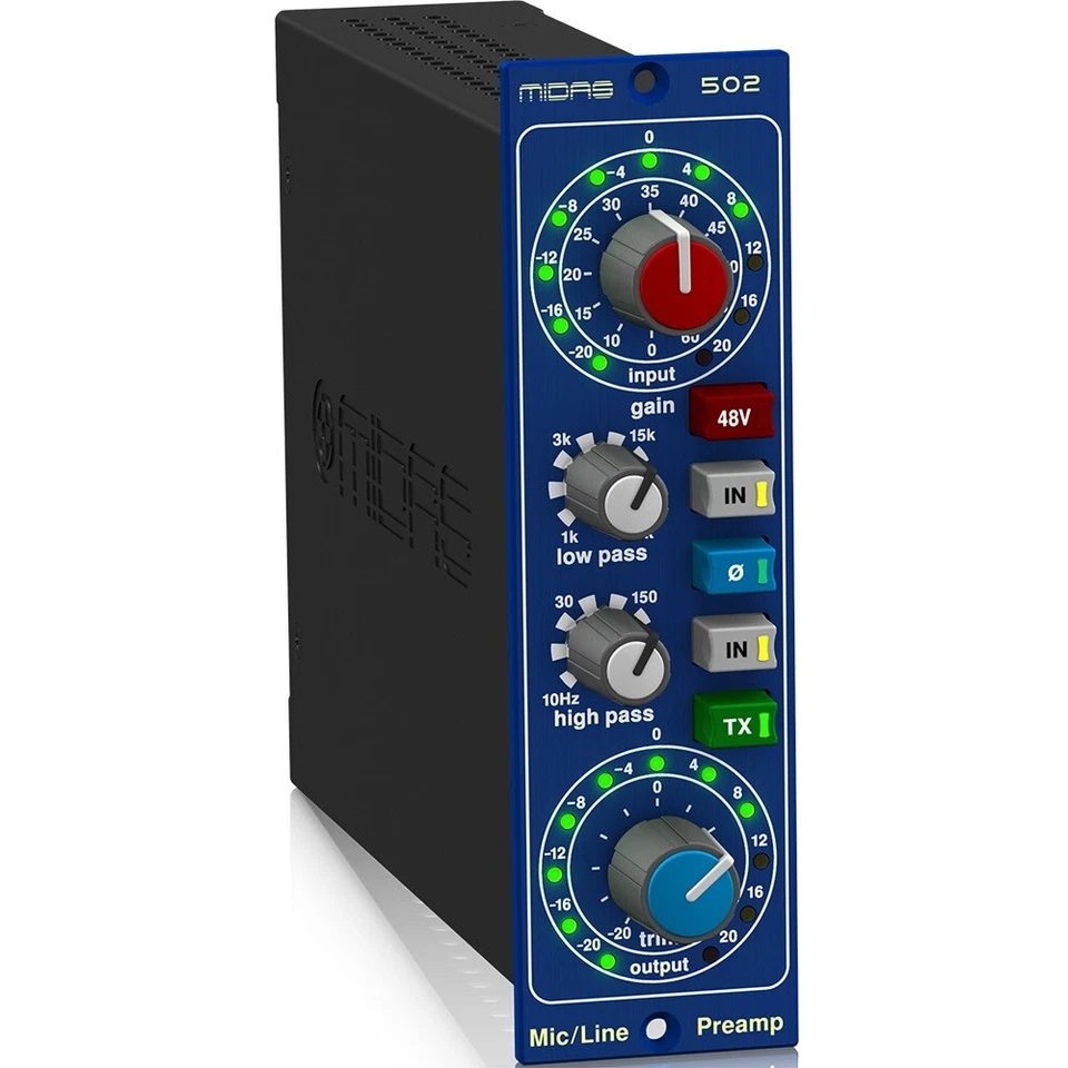 Midas 502 Microphone Preamplifier 500 Series Modular with Classic XL4 Filters - Image 4 of 4