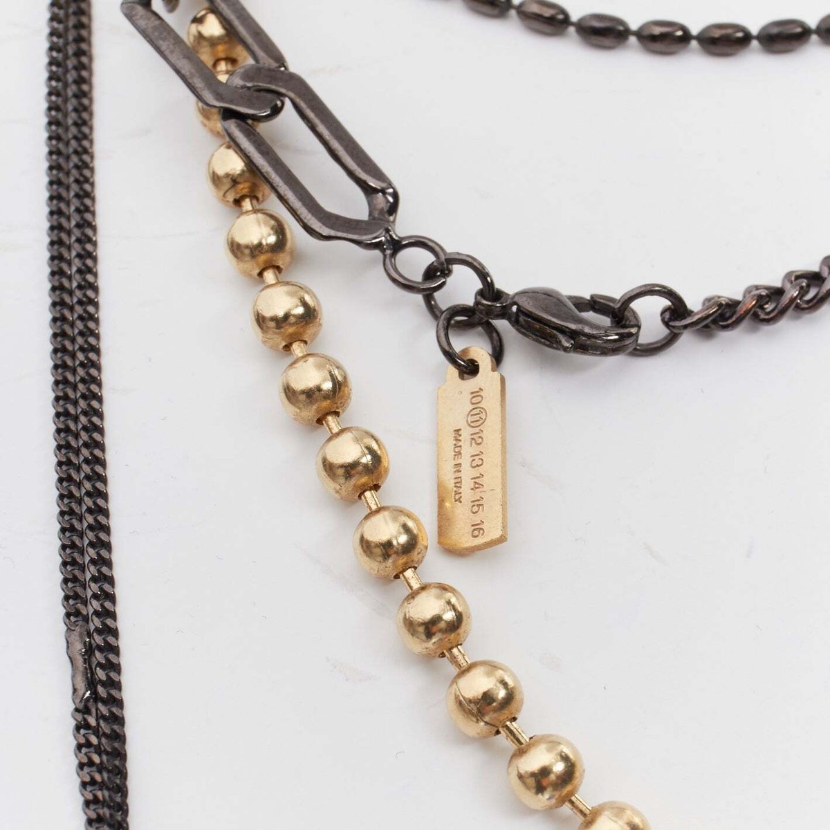 rare MAISON MARGIELA 11 Vintage chain pearl green ring