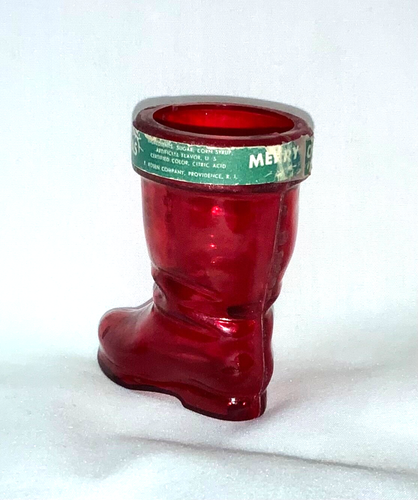 VINTAGE ROSEN/ROSBRO PLASTIC CANDY CONTAINER - MINIATURE SANTA’S BOOT! - Picture 4 of 8