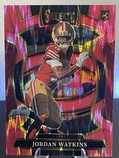2025 Panini Select - Concourse Jordan Watkins #18 Pink Shock Prizm (RC) 49ers