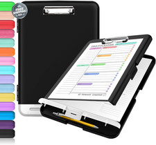 Clipboard with Storage Heavy Duty Clip Boards 8.5X11 with 2 Storage Case