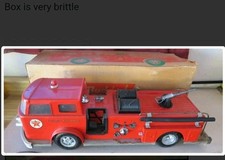 1960s Buddy L Texaco Fire Chief Press Steel Pumper Truck With Box