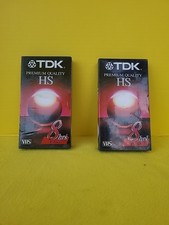 Lot of 2 New, Sealed TDK Premium Quality HS 6 Hour T-120 Blank VHS Video Tapes
