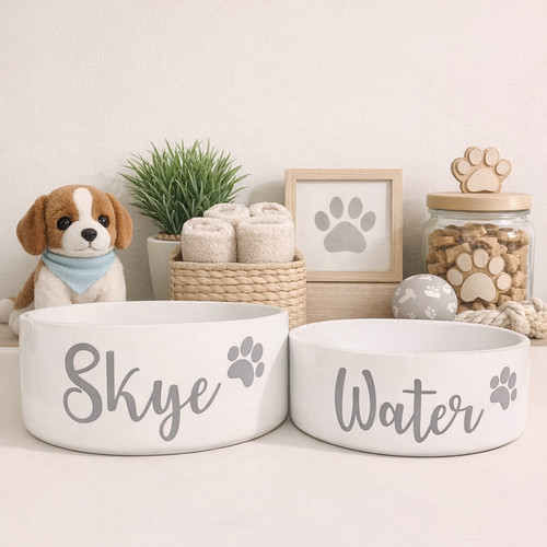 Personalised Pet Bowl – Custom Dog or Cat Bowl – Food/Water Dish for Pet Lovers
