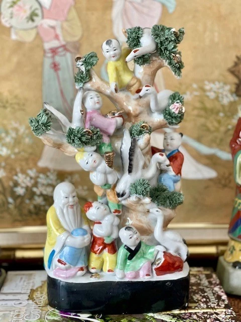 陶瓷古董中国鸟雕像、雕像| eBay