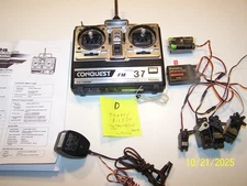 Futaba T4NBF transmitter, receiver, 4 servo's, charger,new batteries;tested OK D