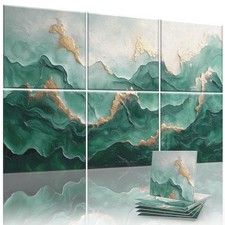 6-Pack Acoustic Wall Panels 72x48 Inch Decorative 72 48 inches, Emerald Ridge