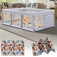 74"  50" Large Baby Playpen, Baby Playard for Babies and Toddlers, Play Pens ...