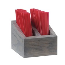 Cal-Mil 3308-83 Ashwood 5" x 5" x 5.5"H Gray Oak Stir-Stick Holder