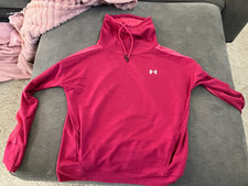 Under Armour Women's burgundy sweatshirt w/neck gaiter Size L