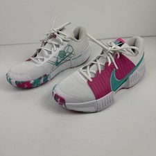 Nike Zoom Challenge Womens 12 Pickleball Court Shoe White Pink Retro FQ4155-101