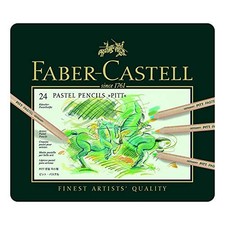 Faber-Castell Pitt Pastel Pencils (24 Pastels Pencils), multicoloured, (Pack of