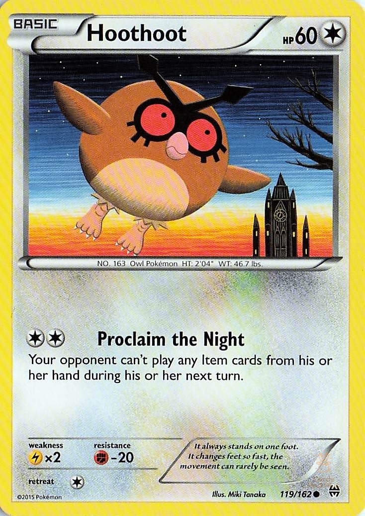 Hoothoot 119/162 BREAKthrough Common Pokemon NM