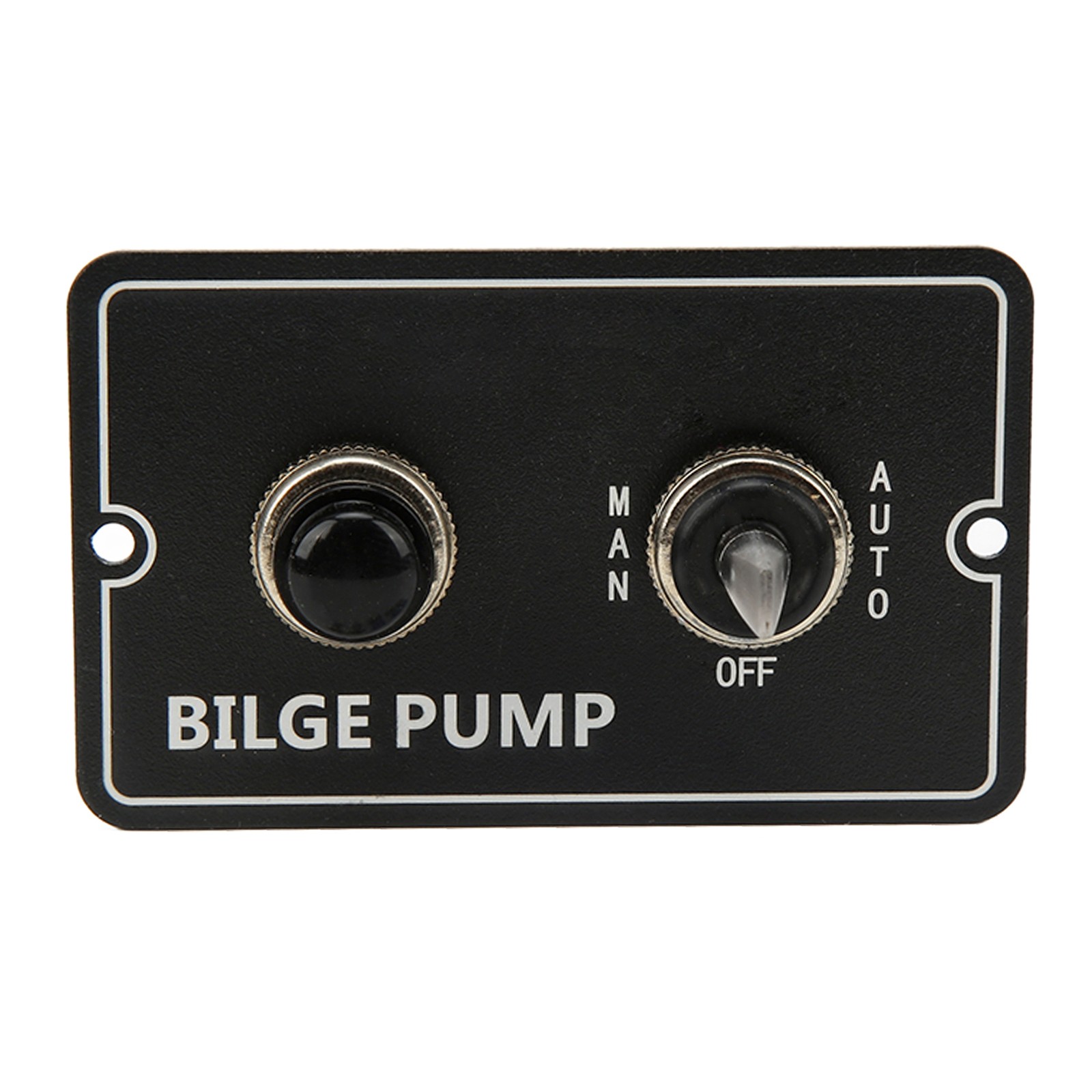 ­Bilge Pump Switch Aluminum Rocker Toggle Switch Manual Auto For Boat Marine