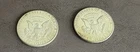 1964 Set of 2 - 90% Silver John F Kennedy JFK Half Dollar Circulated Very Fine