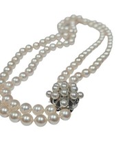 Vintage Convertible 2-in-1 Akoya Cultured Pearl Strand Necklace Choker or Opera
