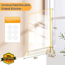 YOAEAILY 5x7 Gold Acrylic Sign Holder Frames Double Sided Menu Display 6 Pack