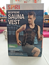 SPRI Men's Neoprene Sauna Vest - Small Black Full Zip Running Workout Exercises