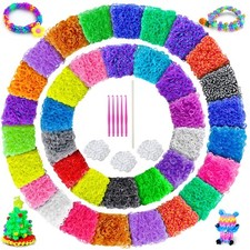 7500 Rubber Band Bracelet Kit 36 Colours Rubber Band Refill Making Kit for Girls