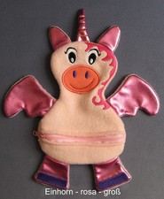 Gro&szlig;es Einhorn, Sorgenmonster, Kuscheltier