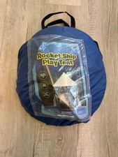 Kids Oxprint Blue Rocket Ship Play Tent 41 in. With Stars Easy To Assemble 3 