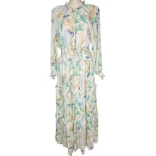 Christy Lynn Florence Maxi Dress Silk Chiffon M Fairy Romantic Ethereal Cottage