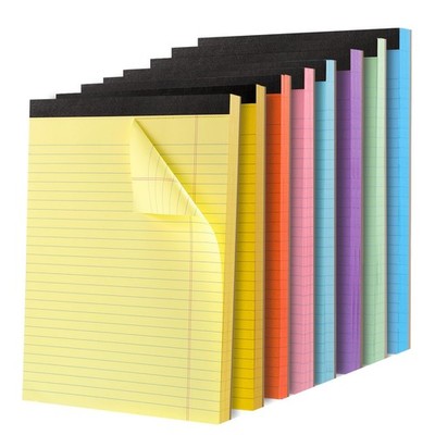 Thboxes 8 Packs Small Note Pads 5x8, Color Legal Pad 5x8 College Ruled Small ...