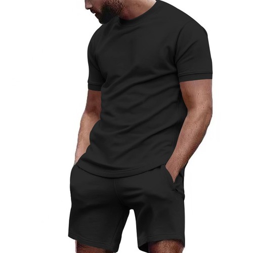 Einfarbig Männer Setzt Herren Kurze Hose Party Regulär Sport Trainingsanzug - Bild 10 von 15