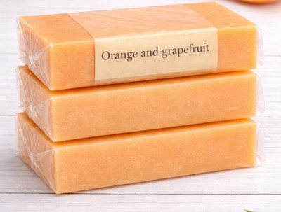 Orange und Grapefruit Vegan Cruelty Free Soap Bars 100g.    X3