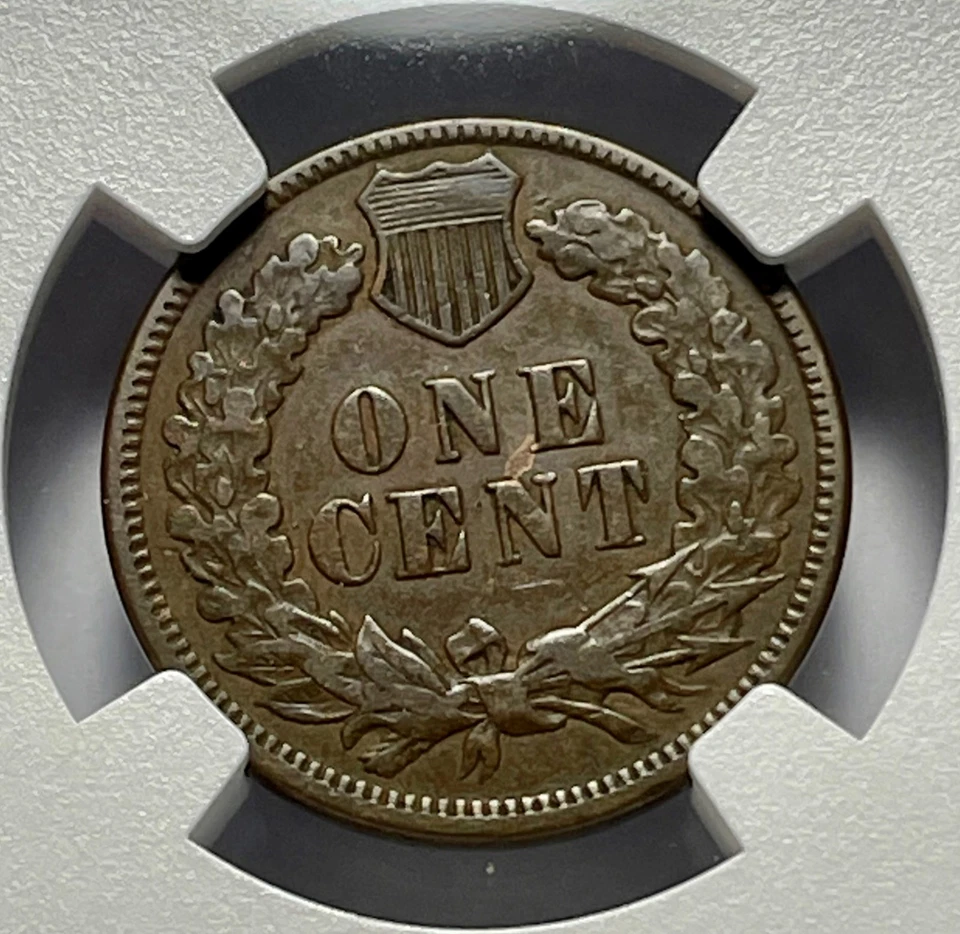 1873 Closed 3 Indian Head Cent NGC VF25 - Image 3 of 4
