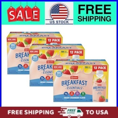 Carnation Breakfast Essentials Creamy Strawberry Protein Drink 36 Pack