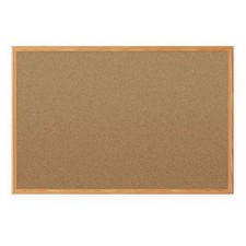 Mead 85367 Cork Bulletin Board 36"H X48"W, Oak