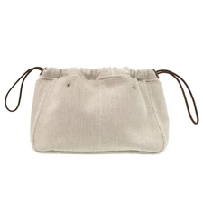 AUTHENTIC HERMES Bag-in-Bag Pouch Foolby 25Pouch natural ToileChevron