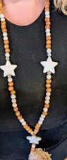 Boho Wood and Beaded Necklace Women
