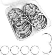 16PCS Book Binder Rings,1 Inch Metal Loose Leaf Rings for Flash Cards, Index Car