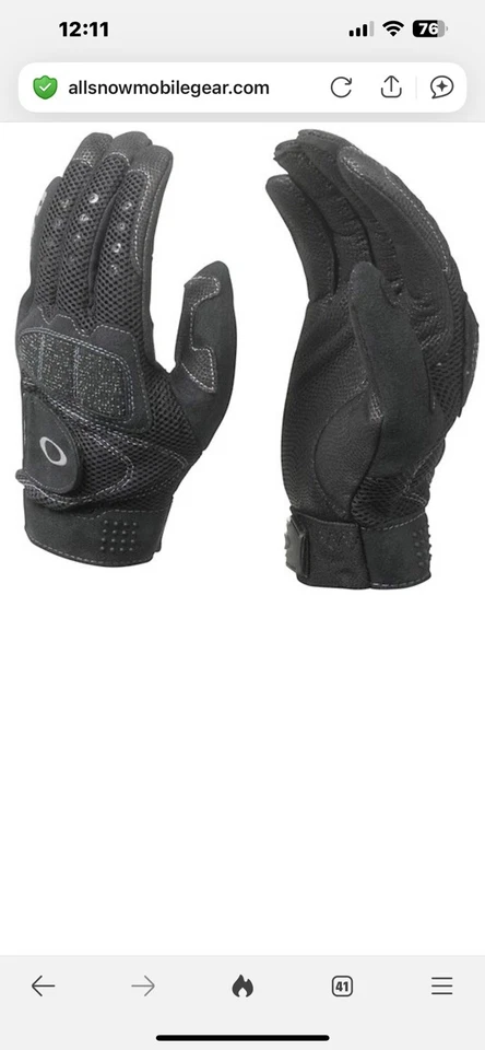 Oakley ручной храповик большой кожаный козлиной кожи сделано с кевлар черный езды перчатки - Изображение 2 из 4