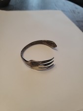 Vintage Silver Plated Fork Cuff Bracelet