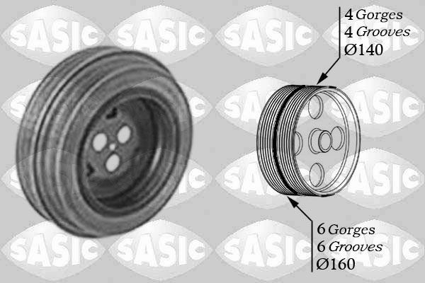 Riemenscheibe Kurbelwelle Sasic 2150028 FÜR CitroËN Passend FÜR Fiat Ford-image