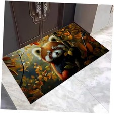 Doormat Rug for Entryway, 17x29.5 Inch, Forest Animal Indoor Door Mat Red Panda
