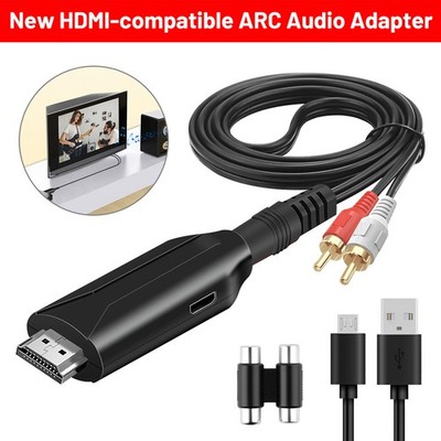 For TV Soundbar Speaker 192KHz HDMI-compatible ARC to 3.5mm RCA Audio Converter