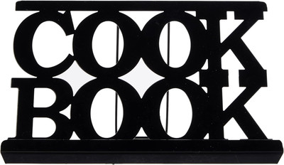 Premier Housewares Vertex Cookbook Stand - Black Iron Wireframe Easel For Recipe Books