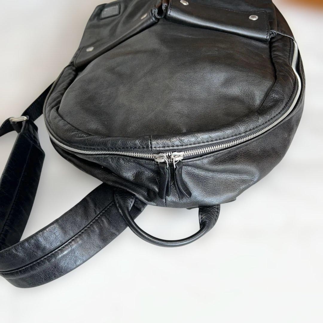 Porter leather backpack black - image 5