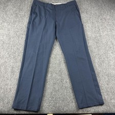 Greg Norman Dress Pants Mens 38x32 Blue Stretch Flat Front Golf Casual Work