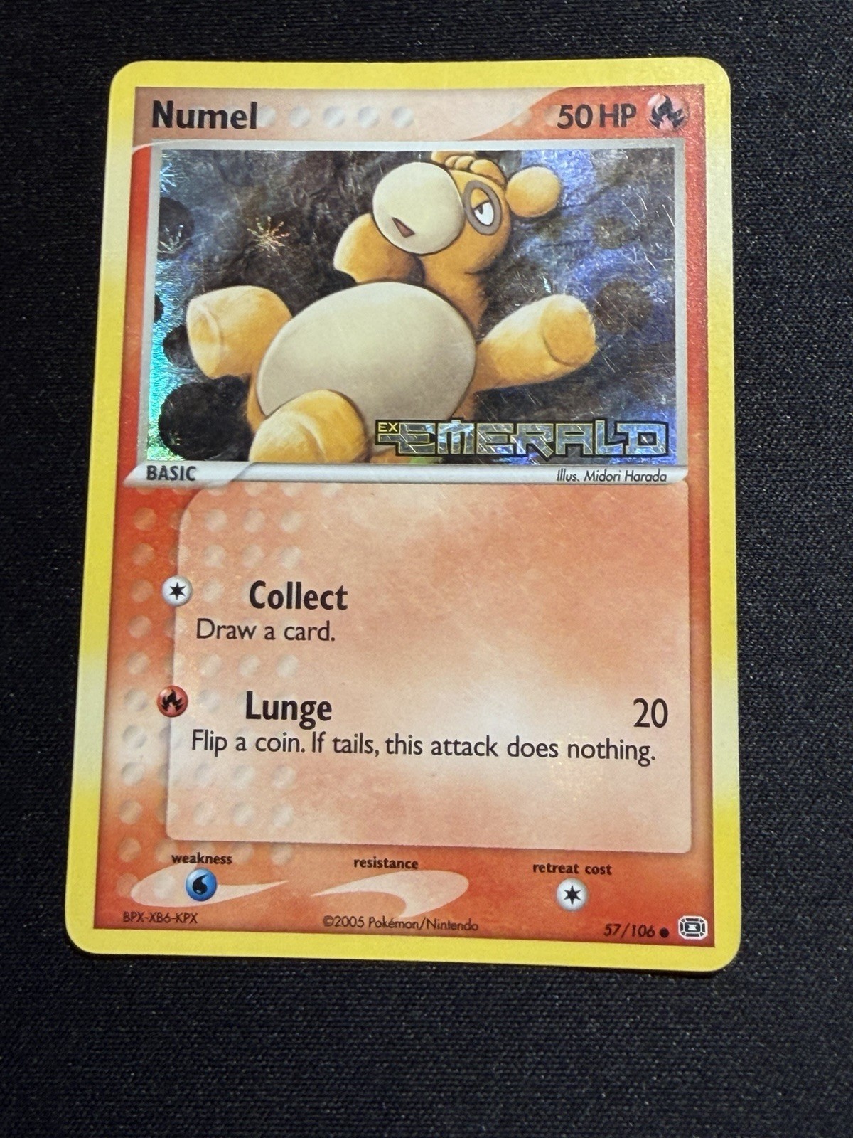 Numel EX Emerald Pokemon TCG Reverse Holo Stamped Card #57/106 MP Raw