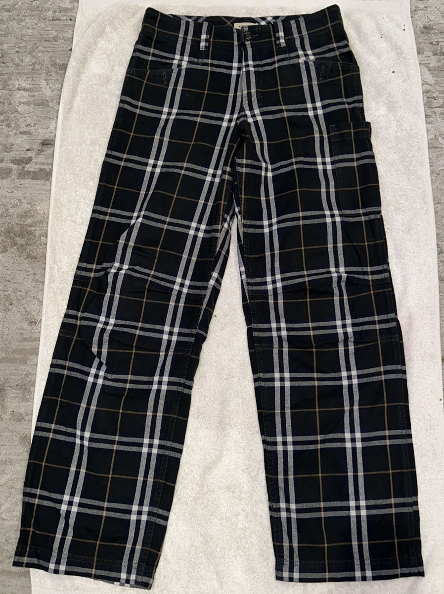 AUTHENTIC Burberry Black Checkered Pants Size 14Y | eBay