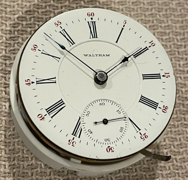 -18s Waltham 17j "Batlett"  LS HC Pocket Watch Movement . Ticks