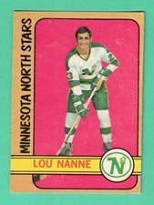(1) LOU NANNE 1972-73 O-PEE-CHEE # 10 NORTH STARS EX/EX+   CARD  (L9125)