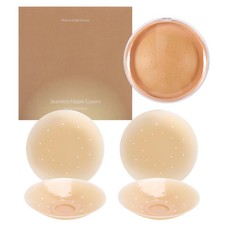 Nipple Covers for Women Breathable Sticky Silicone Pasties Reusable  Seamles...