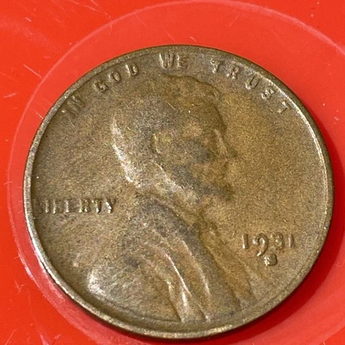 1931-S Lincoln Wheat Cent 1c VF Very Fine Key Date