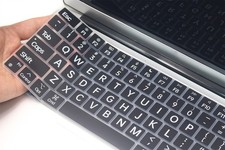MacBook Pro 14 16 Keyboard Skin, MacBook Neo 13 Skin, Black Large Letters